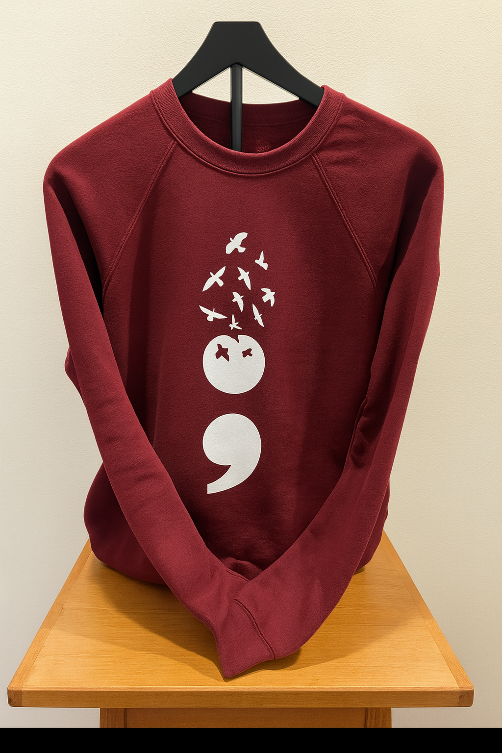 Birds Semi-Colon – Crewneck Sweatshirt