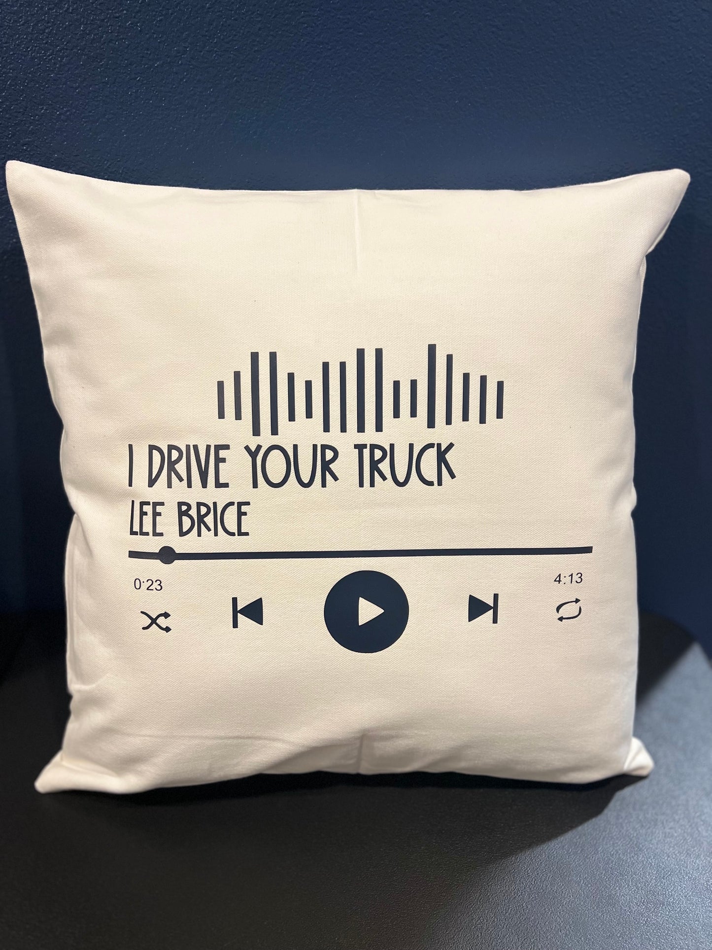 Custom Song Canvas Pillow — Personalize with Your Meaningful Lyrics